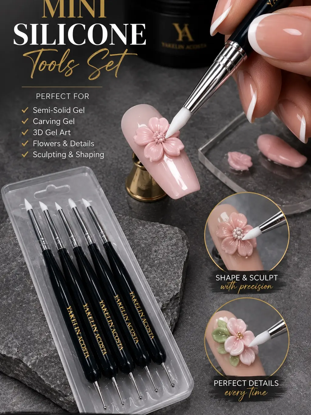 Silicon Mini Tools  by Yakelin Acosta | Precision Manicure Tool