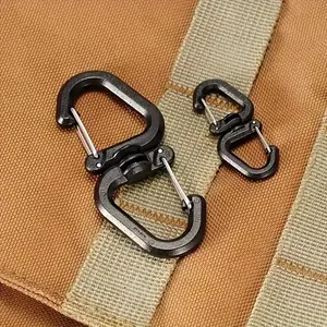 Durable Pom S Shape Rotating Keychain, Compact Multifunctional Backpack Clip, Carabiner For Leash, 360 Degree Rotation Suitable for Camping and Outdoor Adventures