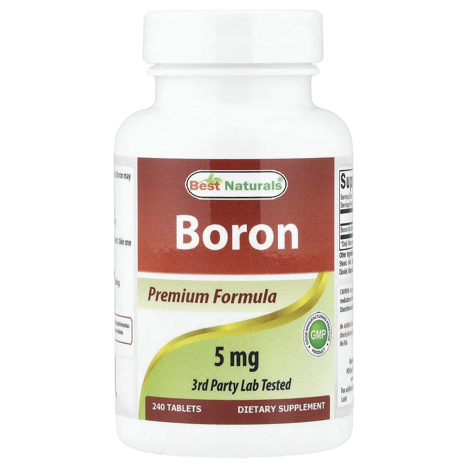 Best Naturals Boron, 5 mg, 240 Tablets