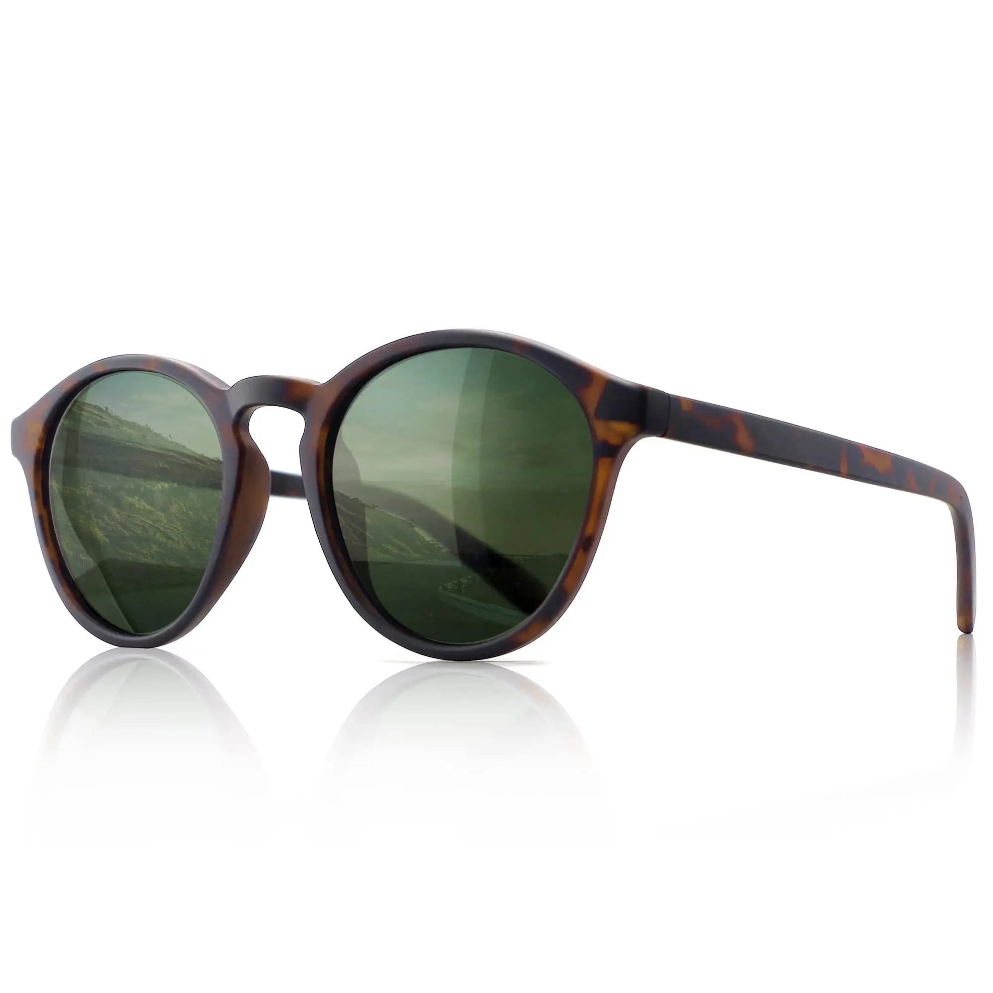 【SummerVibes】SUNGAIT Classic Vintage Round Polarized Sunglasses for Men, Eyewear Fashion, 70s-90s Style, Colorful Retro, UV400 Protection, HD Lens, Driving-OOTD Unisex Sunnies SGT166