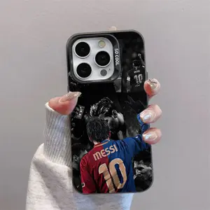 IPhone 17 Promax Messi Phone Case Anti Drop Protective Case Suitable for iphone 16 15 14 13 12 11 XS Plus Acrylic Phone Case Soccer