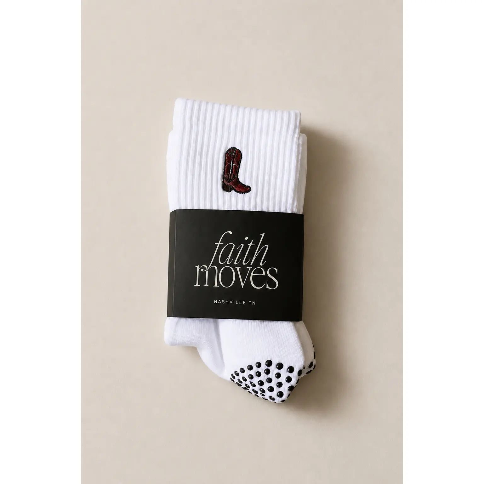 Cowboy Cross Midi Crew Grip Socks