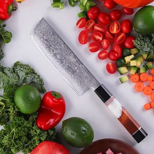 FINDKING 7 Inch Nakiri Chef Knife, Sharp Japanese Vegetable Knife, Sturdy Milk Street Knife, Stylish Usuba Knife, Perfect Home Cook's Knife Kitchen Steel