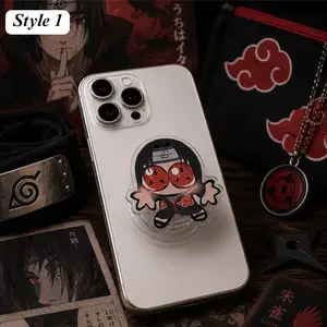 Funny Anime Phone Grip – Naruto Inspired Chibi Manga Phone Holder Cute Otaku Gift for Anime Lovers