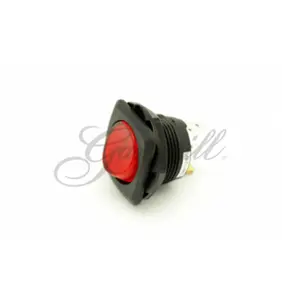 Gammill Illuminated Rocker Switch – Red (Round) – 3 Prong