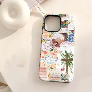 God Christian Jesus Saves Collage Case, cross and Bible Verses, for iPhone 17 16 15 14 13 12 Plus Pro Max, S25 S24 S23 S22 Plus Ultra