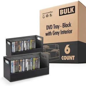 DVD Tray - Black with Grey Interior 6 Pack