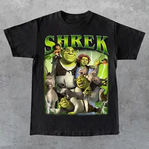 Limited Shrek Vintage T-Shirt, Retro Ogre Meme Shirt, Funny Vintage Graphic Tee, Unisex Humor T-Shirt for Women and Men, 90s Y2K Nostalgia Shirt, Sarcastic Meme Apparel, Casual Everyday Top