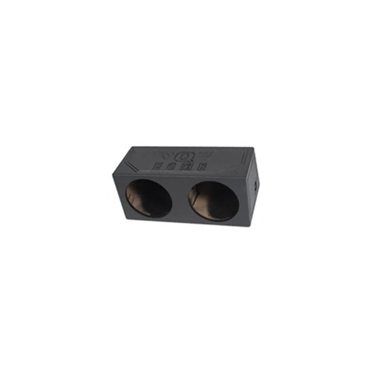 Qpower Audio Gadget 12-in Dual-Hole Sealed Speaker Box, Black