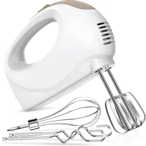 Handmixer - 5 Speed Portable Kitchen Mixer Electric Handheld with 5 Stainles