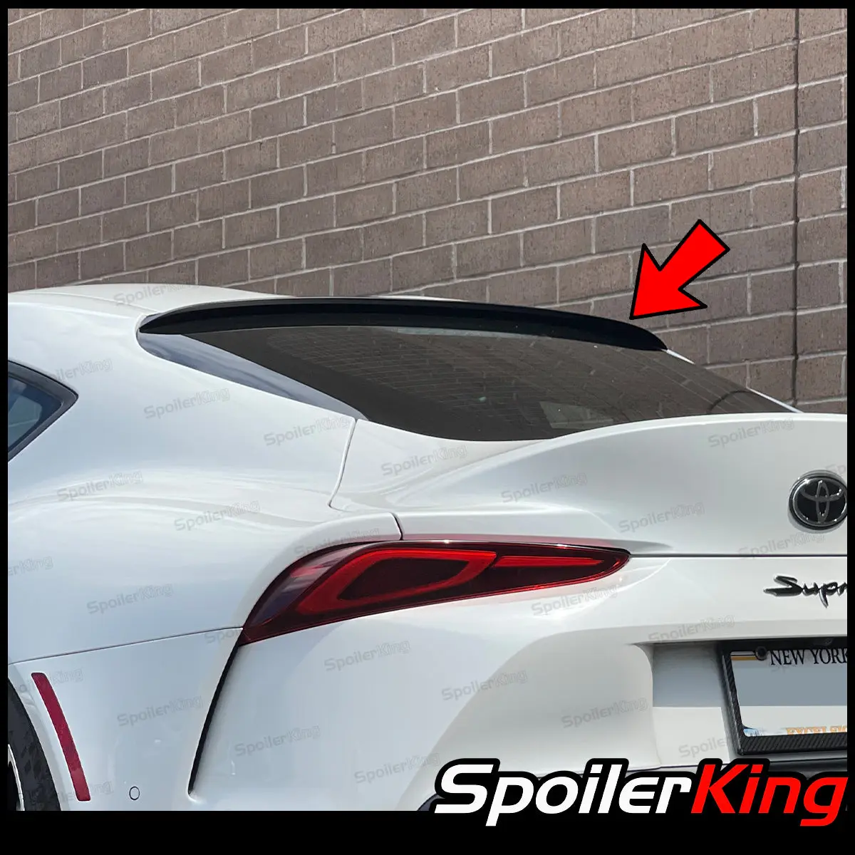 Toyota Supra 2020-2026 A90 Vehicle-Specific Fit Rear Window Curved Roof Spoiler, 1 1/4"-High, 2 5/8"-Wide, Polyurethane (284R)