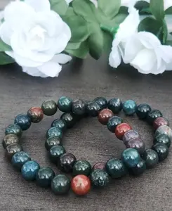 Ocean Jasper Bracelet 8 mm - Handmade - Spiritual Healing - Emotional Healing- Ocean Orbicular Jasper - Self Care