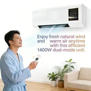 Wall Mounted Fan 1400W Dual Mode Natural Wind Summer Comfort Winter Fast Heating For Home Office Bedroom