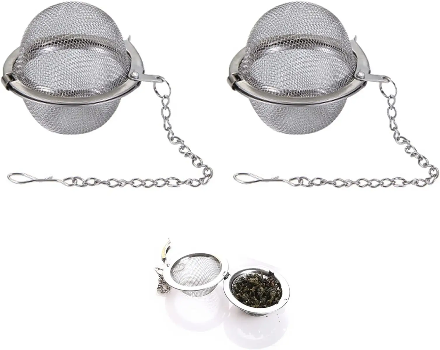 Two tea filter balls suitable for all types of loose leaf tea