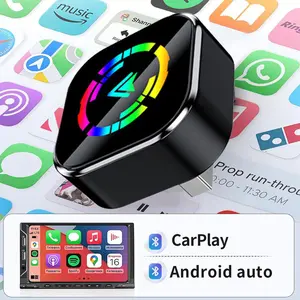 【YURNLV】2026 Wireless CarPlay Adapter, compatible with iPhone/Android, fast connection, stable control, supports hands-free calling.