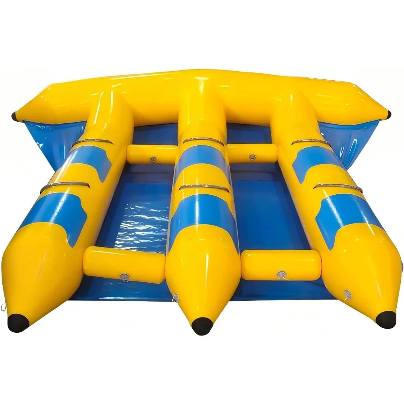 6-Person Inflatable Flying Fish, 16.4x13ft Large Inflatable Fish Boat for Water Sports, Heavy-Duty PVC Tarpaulin Inflatable Boat for Seaside, Lake, Water Park