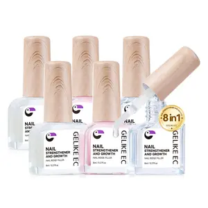 GELIKE EC Nail Rehab: 8-in-1 Protein Strengthener & Ridge Filler for Thin, Damaged Nails (6 Pcs)