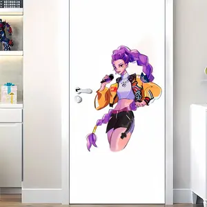 Large Cartoon Wall Sticker, Anime Sticker, Self-Adhesive Door Decal, Multiple Sizes, Indoor Decor for Bedroom, Living Room, Birthday Party Gift