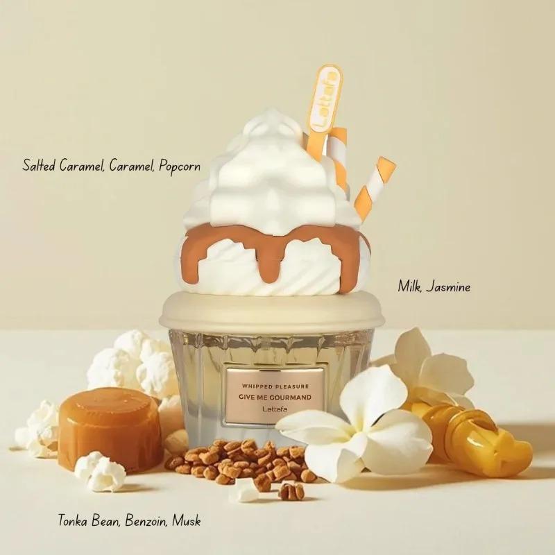 Lattafa GIVE ME COURMAND Gourmand Collection Series of Women's Perfumes ,2.53oz/75ml Fruity Cake Candy Chocolate Perfume Long Lasting Fragrance Arabian Women's Perfume Cologne Persistence Pheromone