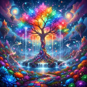 Diamond Painting Tree Full Round Mosaic Flower Handmade Gift Decorative Paintings, Mosaic Art Picture Room Home Decoration Father's Day, Christmas, Mother's Day Birthday Anniversary Gifts Are Very Suitable for Family Gatherings.