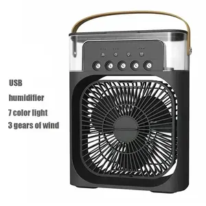 New 3 in 1 Fan Air Conditioner Household Mini Air Cooler LED Night Light Portable Humidifier Air Adjustment Fan Office Home Fan OIMG