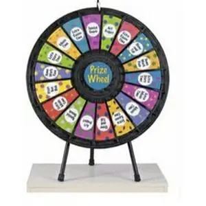 Games People Play  18 Slot Black Tabletop Prize Wheel Game 31 in. Diameter