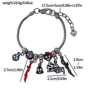 Anime Solo Leveling Bead Pendant Bracelet Cool Men's Women's Accessories Suitable as Peripheral Gifts for Fans