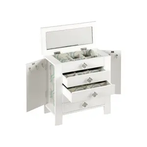 Hives & Honey Emma Jewelry Chest with 4 Drawers, Ring Holders, Necklace Hooks, and Anti-Tarnish Lining jewelry organizer