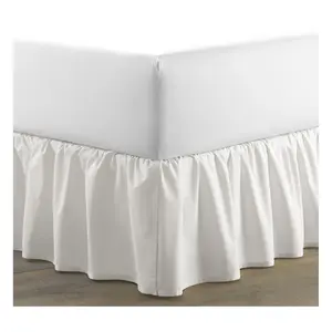 Laura Ashley Solid White Full Ruffled Bedskirt