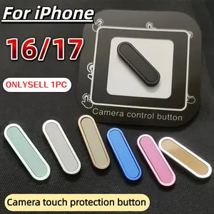 Metal Camera Button Protector for iPhone 17/17 Pro/16/16 Pro Max, Touchscreen Compatible, Non-Sticking, Multiple Colors Available, Accessories