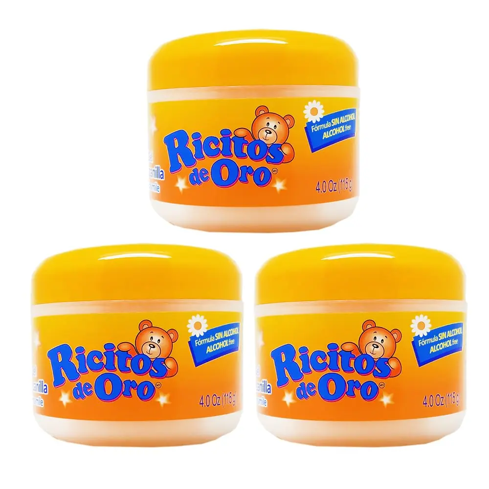 Ricitos de Oro Chamomile Hair Gel -Preserves Natural Color, Non-Greasy, Alcohol Free, Hypoallergenic, Tear-Free, Gentle Daily Use - Baby, Kids Hair Gel, Toddler - 4.05 Oz