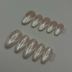 Pearl French Tip Press on nails