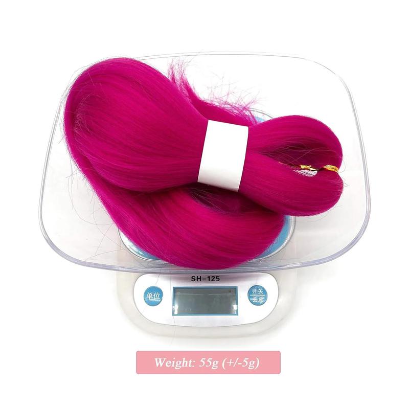 Fashion Pink Braiding Hair Pre Stretched Short Braiding Hair Extensions for Braiding Box Braids Knotless Prestretched Braiding Hair 16 Inch