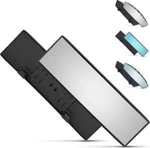 Universal Panoramic 12-Inch Rear View Mirror, Anti-Glare Wide Angle Car Mirror, Rearview Mirrors Accessory for Baby Rear-Facing, Clear Panoramic Convex Mirrors for cars