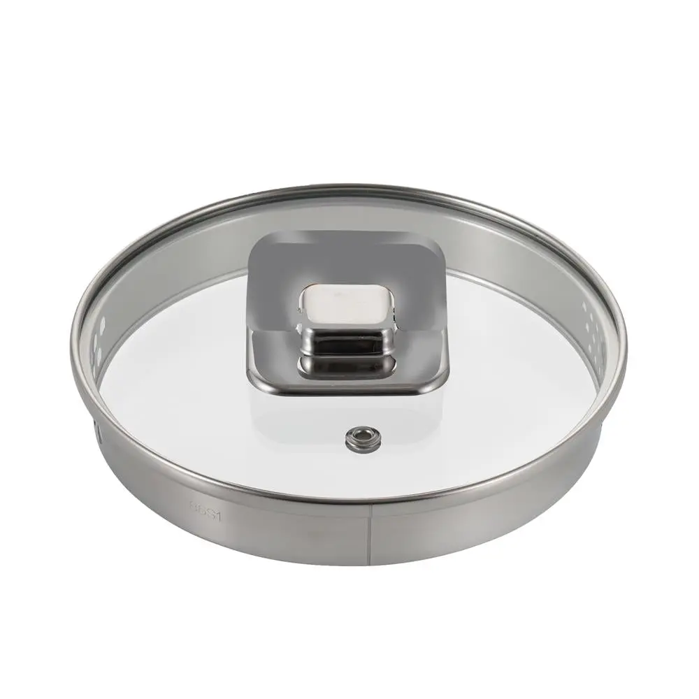 1.5 Quarts Saucepan Lid with Gray Handle | Clear See-Through Tempered Glass Lid - Oven Safe, Dishwasher Safe & Easy Clean Cookware Lid - Daily Home Cooking Accessory