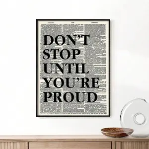 1 Piece(Framed Frameless Poster Optional)  Ready To Hang Canvas Wall Art Ready To Hang Framed Vintage Quote Poster Canvas Wall Art With Frame For Bedroom, Living Room, Study, Staircase, Cafe, Restaurant, Office Home Decoration Gifts Birthday Graduation