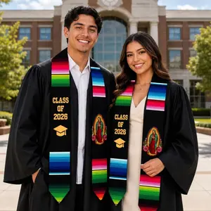 Mexican Graduation Stole Class of 2026, Virgen de Guadalupe Graduation Sash, Serape Graduation Stole, Hispanic Grad Stole, Senior 2026 Gift