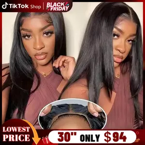 Wear And Go Straight Glueless Wig Human Hair 9X6 Lace Closure Wigs Smooth 5X5 Easy To Wear No Glue Lace Front Human Hair Wigs Natural Hairline Pre Cut Pre Plucked For Women TikTokShopBlackFriday