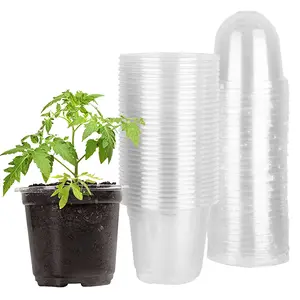 30Pcs PET Plant Nursery Pots, Gardening Supplies for DIY Gardening, Seed Starting Planting Containers with Dome & Drainage Holes