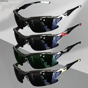 Polarized Sport Sunglasses for Men - 4 Pack UV400 Lightweight Wrap-Around Anti-Glare Eyewear, Outdoor Shades for Cycling, Driving, Fishing