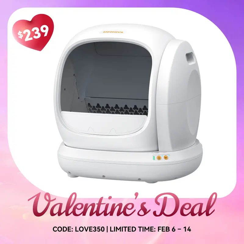 MeoWant SC02 75L Large Self-Cleaning Cat Litter Box with APP Control, Odor Removal, Anti-Pinch Design, and Easy Installation for Multiple Cats