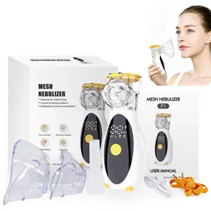 Portable Mesh Nebulizer, Dual-Mode Nebulizer Inhaler, Home Use Nebulizer with 3 Mouthpieces, Suitable for All Ages, USB Rechargeable, Ultra-Quiet Operation, Self-Cleaning Function, Essential Household Tool