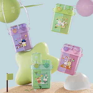 1pc 25.6oz Large Capacity Double Drink Cup - Sports Water Bottles with Straw, Cartoon Design, Cute Carrying Cup for Outdoor Activities - BPA-Free, Leak-Proof, and Easy to Clean