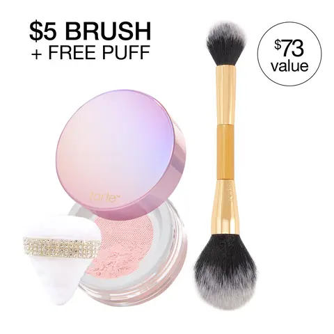 tarte creaseless setting powder & brush