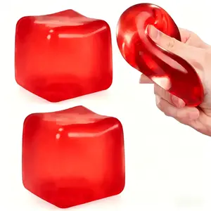 Slowly Rebounding Ice-Sensory Cube, Cool Soothing Touch Anxiety Relief, Compact Portable Party Gift for Home & Office Use toy fidget