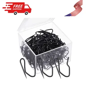 120 Pack Drapery Hooks Pins for Curtains, Metal Pinch Pleat Hooks with Clear Box 1.2 Inch