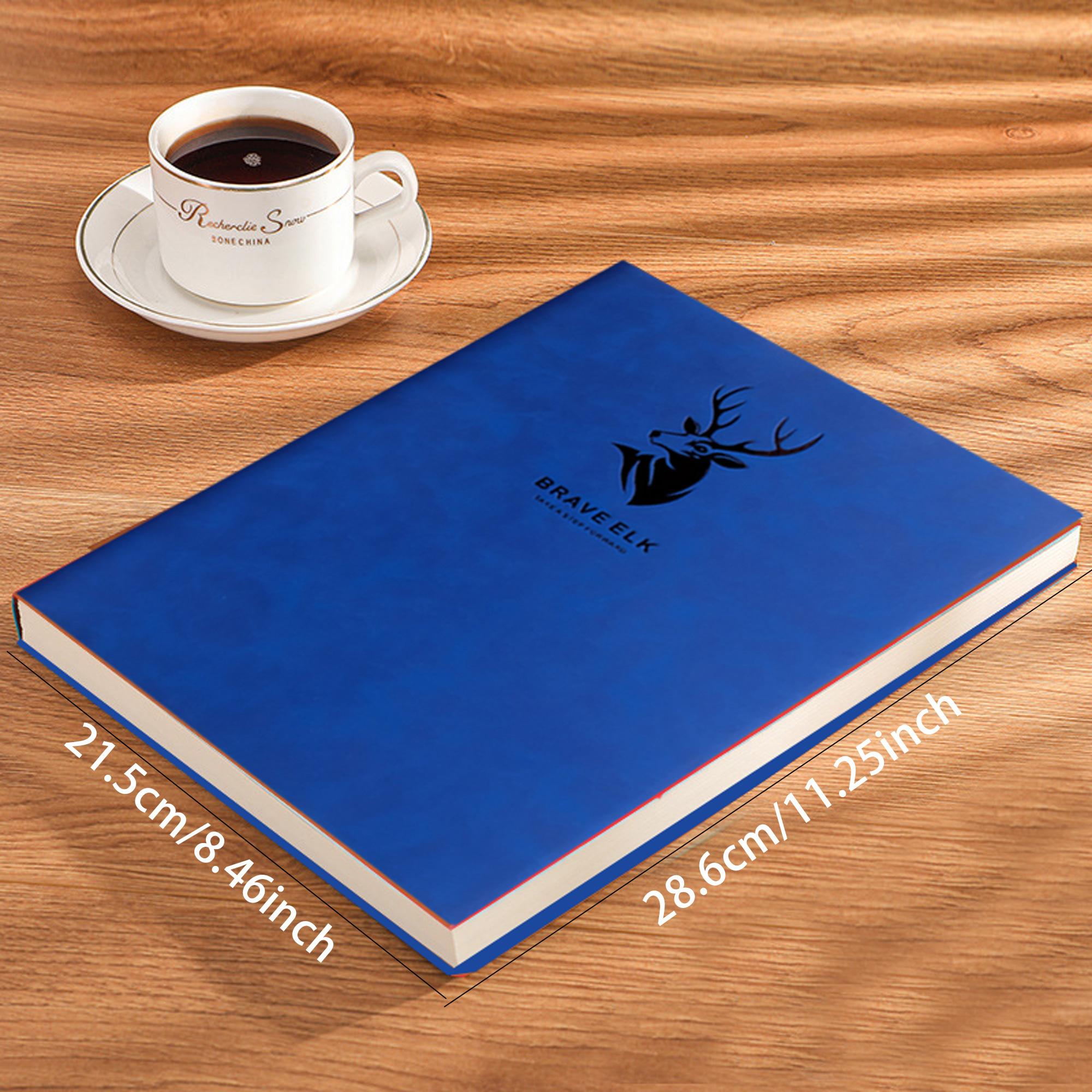 Three colors A4 premium faux leather notebook -100 sheets/200 pages high-quality eye protection paper | Durable soft leather notebook for business and university use, suitable for schools and offices