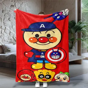 Breadman Captain America Wind Blanket, Cartoon HD Print Warm Cover, Home Comfort First Choice, Office Napping Blanket, Anime Gift