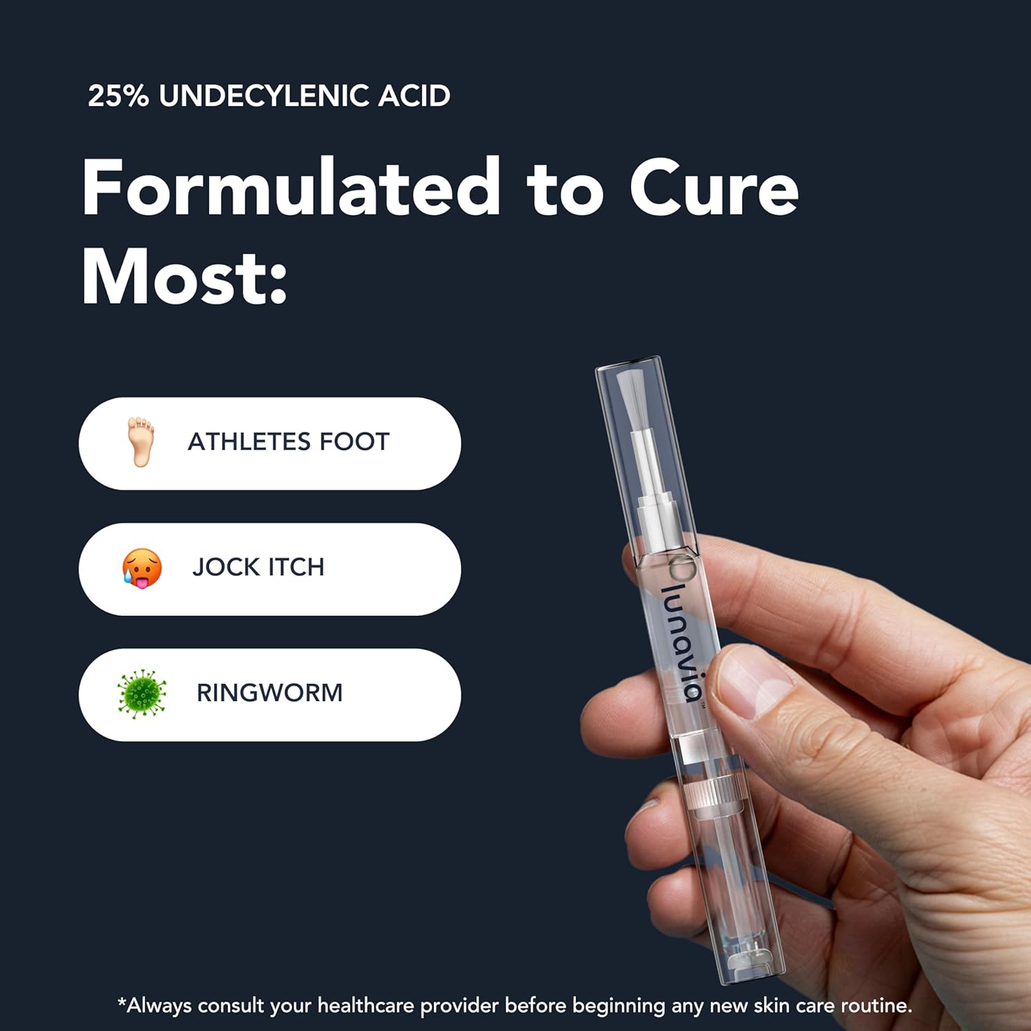 【9x antifungal pen】Lunavia Antifungal Pen, UNDECYLENIC ACID 25% - Cures Most Athlete‘s FootJock Itch and Ringworm