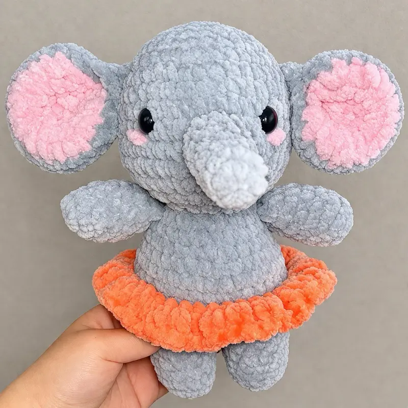 hand crocheted elephant